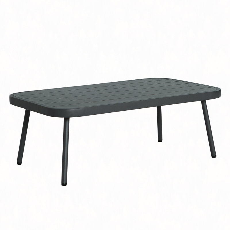 Steel Loveseat And Table, Light Gray, Dark Gray