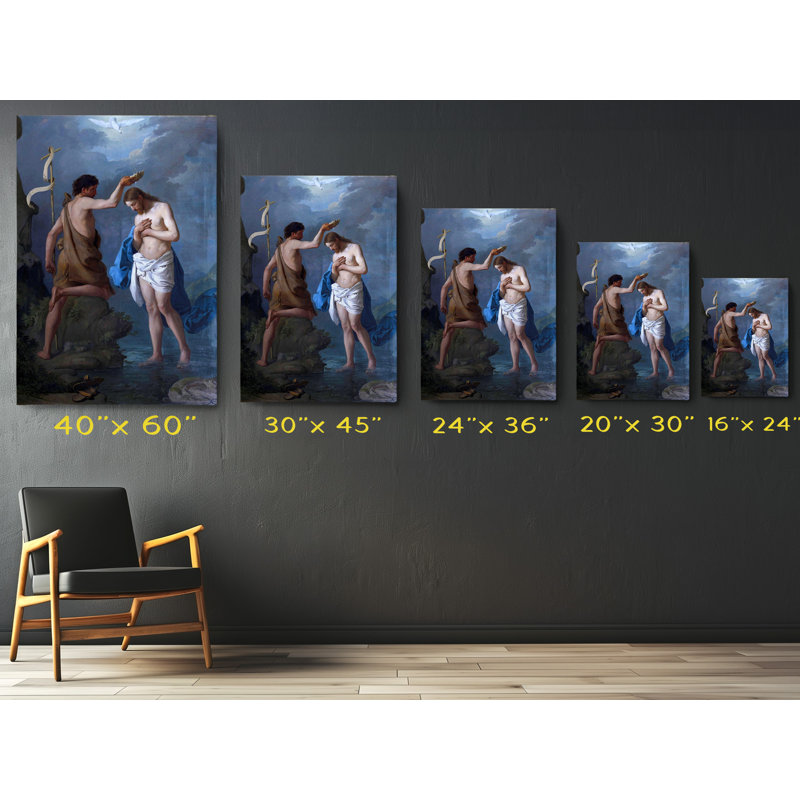 Jozef Buchbinder Chrzest Chrystusa Canvas Print, 24" H x 16" W
