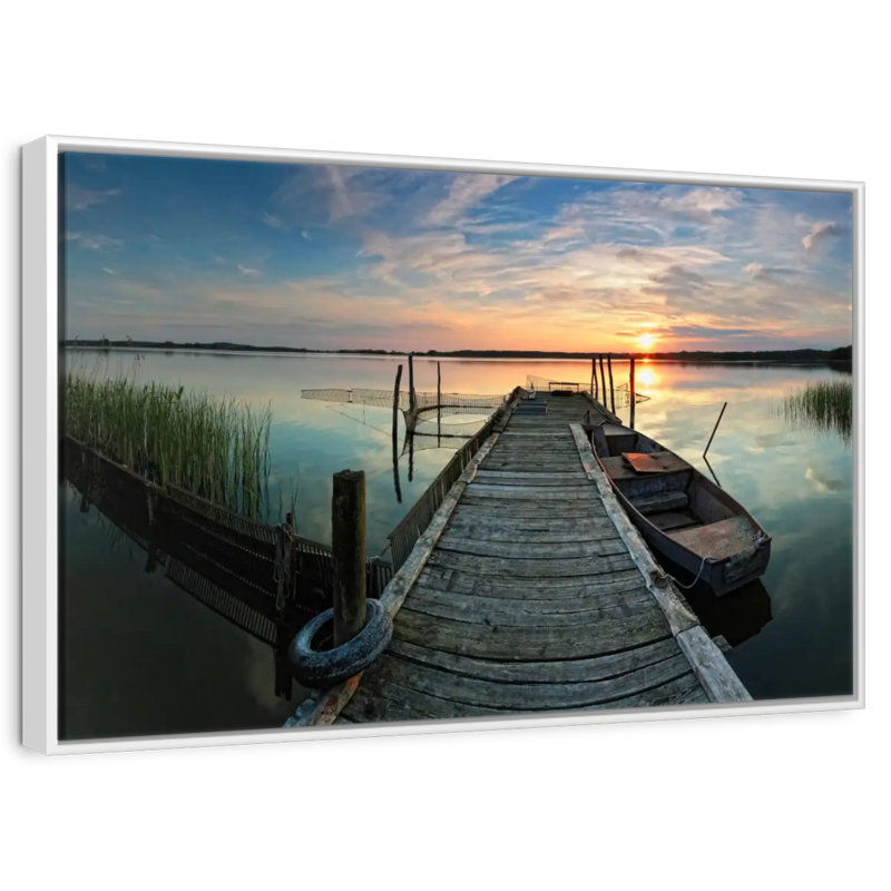 Fishing Trip, Floating Frame White, 19" X 13"
