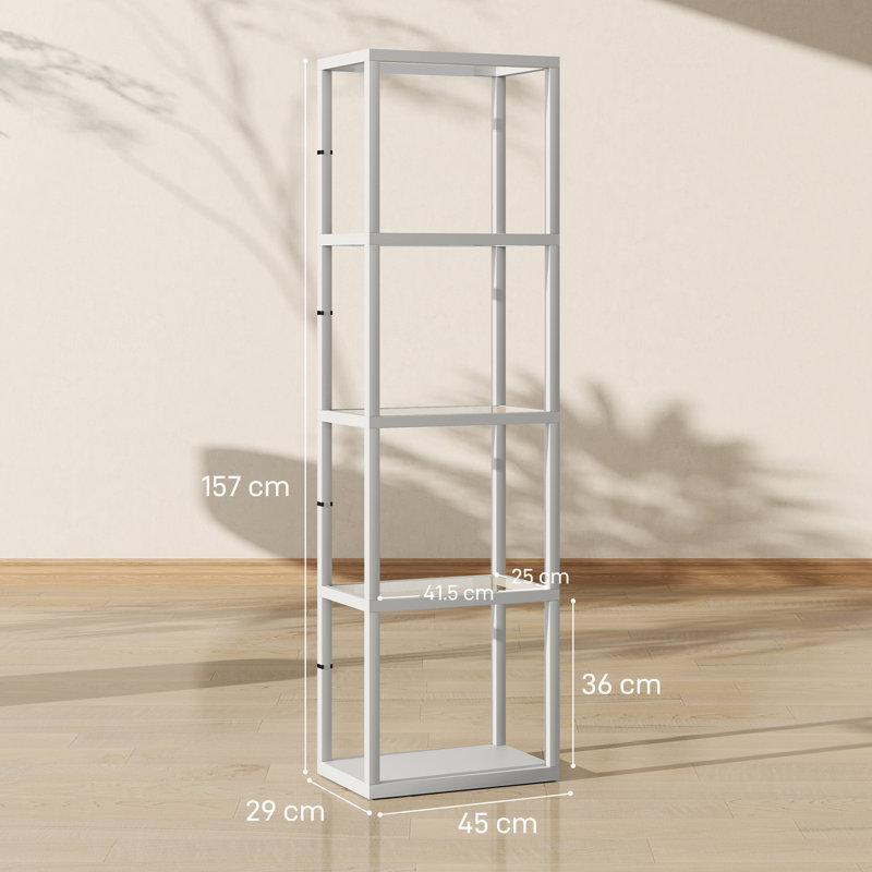 157cm Veneered LED Column Floor Lamp, Grey