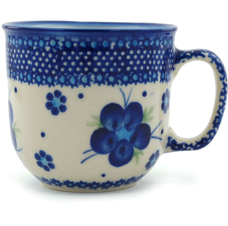Bleu-belle Fleur Handmade Stoneware Coffee Mug