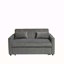 Canapé-lit futon, canapé-lit multifonctionnel en velours côtelé 3 en 1 avec dossier et oreillers réglables, convertible pour le salon et la chambre à coucher (gris)-1290426203
