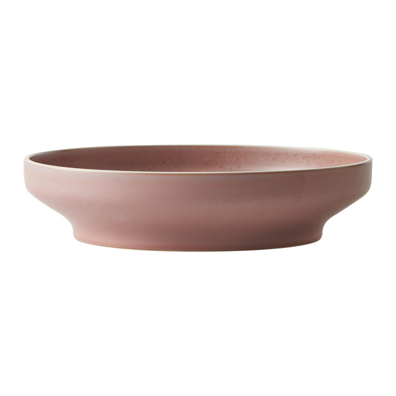 Assiette creuse 9 po Moira par Lucerne (caisse de 12) (grès), Prune fumée