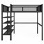Auroralynn Size Metal Loft Bed with 4-Tier Shelves &amp; Storage, No Box Spring Needed, Sturdy &amp; Durable-75586933-75586934