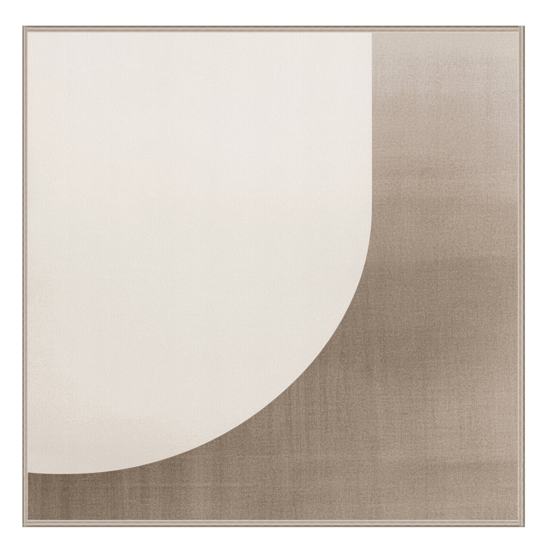 Tapis gris lavable à la machine Bensonhurst Minimalist, Carré 5 pi