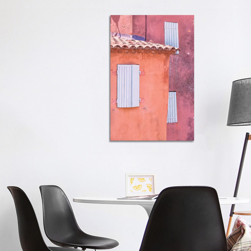 France, Provence, Roussillon. Window Shutters In Buildings. by Jaynes Gallery - Wrapped Canvas Gallery-Wrapped Canvas Giclée