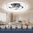 Ceiling Fan With Light Remote, 3 LED Color Temperature, 6 Speed Noiseless AC Motor, Timer Setting,Adjustable Brightness