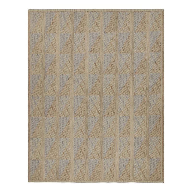 Scandianvain Flatweave Kilim Wool Geometric Area Rug, Rectangle 9' x 12'