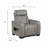 Cyrus Power Recliner, Headrest, Heat Massage, USB Ports, LED, Gray Leather-135407071