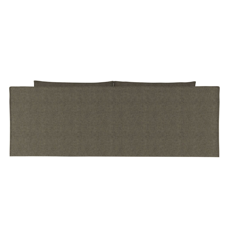 Canapé Mulberry, H 33 po x l 108 po x p 40 po, Velours moelleux graphite, Ébène