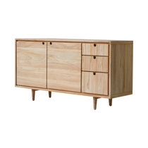 Low oak display case 160 cm - Dining room storage furniture - Tikamoon