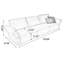 Canapé modulaire 120,08 po en polyester jaune