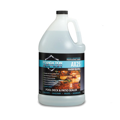 1 GAL Armor AX25 Pro-Grade Siloxane Infused Solvent Based Acrylic High Gloss Concrete And Paver Sealer
