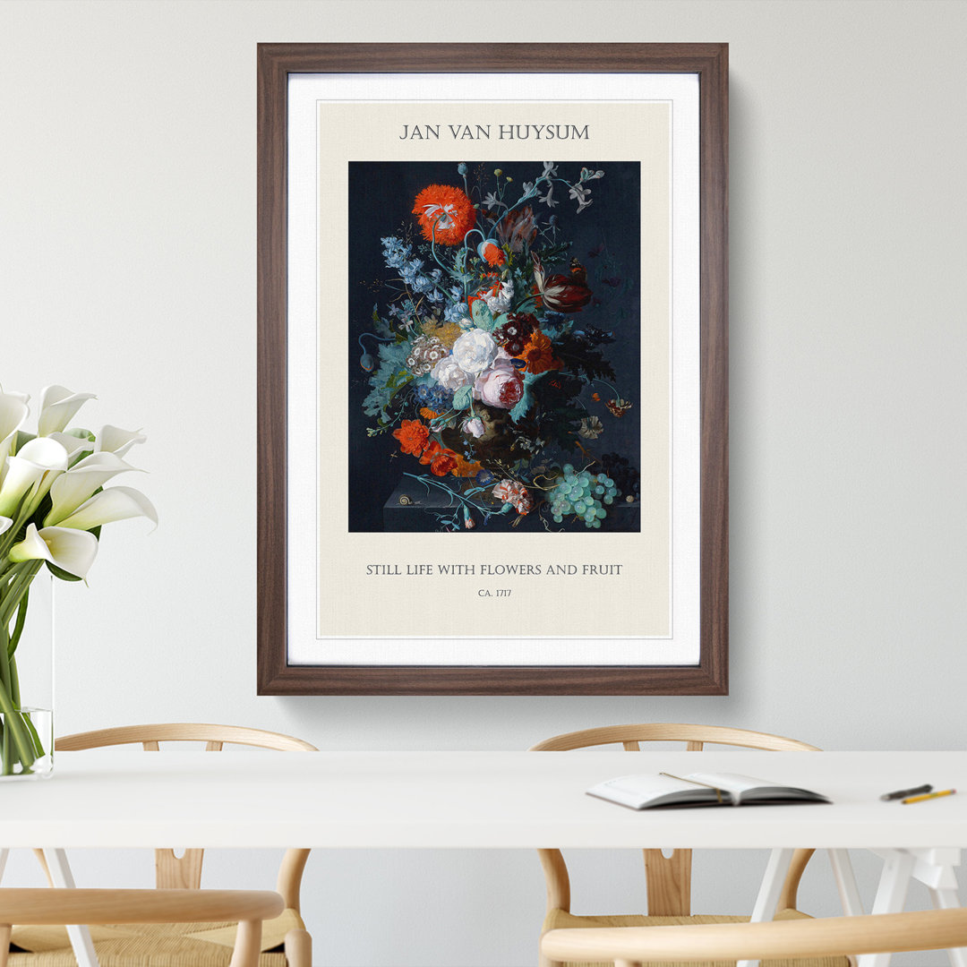 Still Life With Flowers Vol.1 by Jan Van Huysum Framed Print