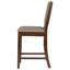 Chaise de comptoir rembourrée Allen Mango Oak (ensemble de 2)