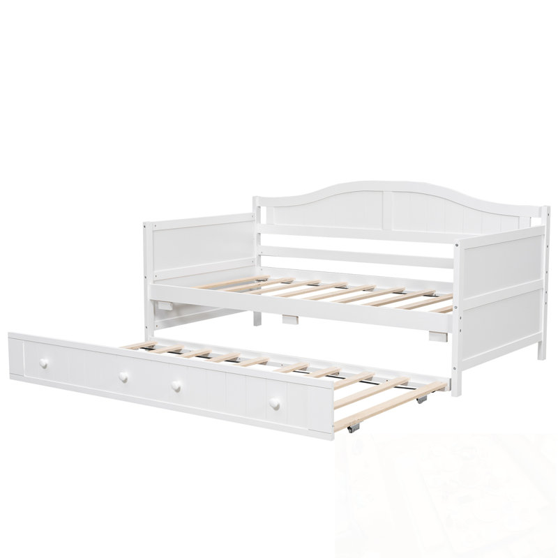 Lit simple en bois avec lit gigogne