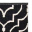 Tapis noir/ivoire en coton fait main à tissage plat geometry Smith-20657601