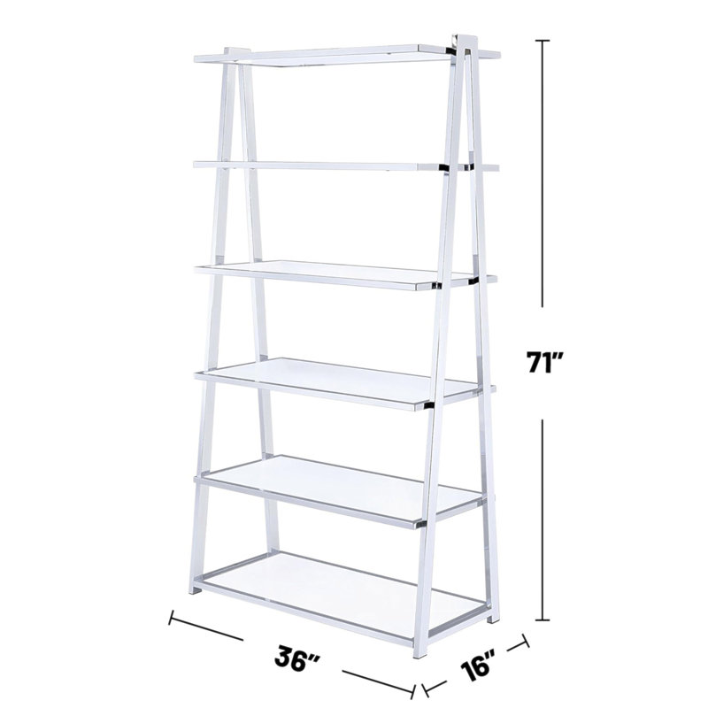 6-Tier Fixed Shelves High Gloss And Chrome