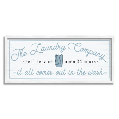 Laundry Company All Comes Out In Wash, art de la giclée encadrée par Lux + Me Designs