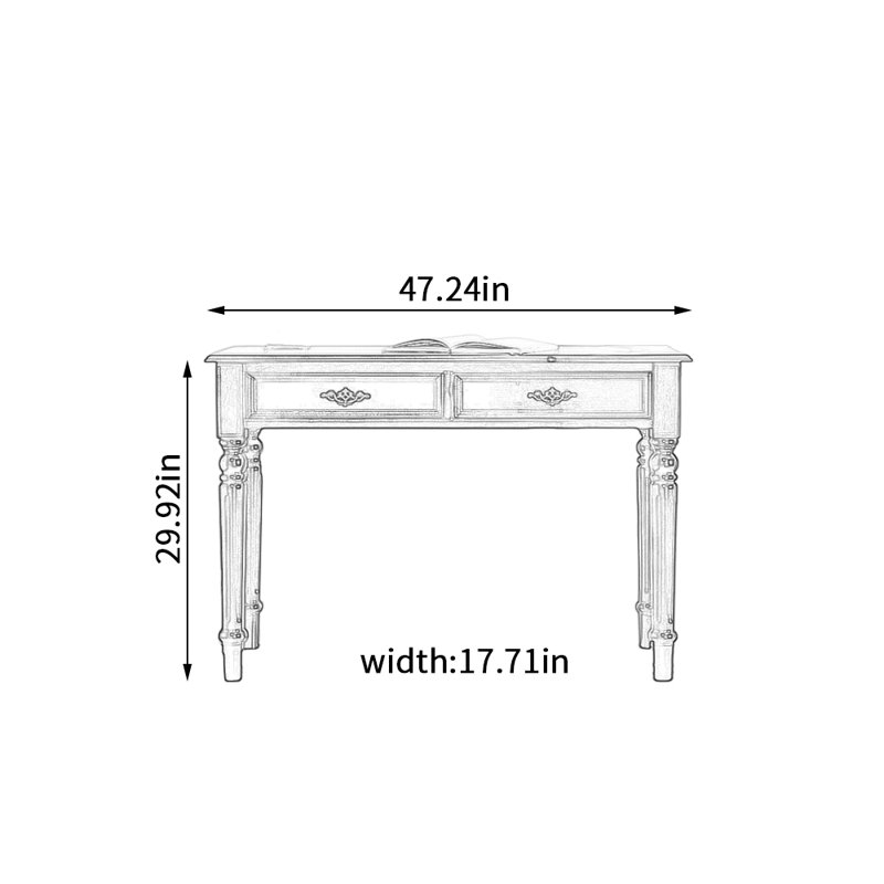 Bureau Arthav, H 29,92 po x l 47,24 po x P 17,71 po