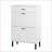Shoe Cabinet, Modern Freestanding Organizer with 2 Flip Drawers &amp; Metal Legs, 31.5”W x 9.84”D x 43.3”H | Off-White | Entryway