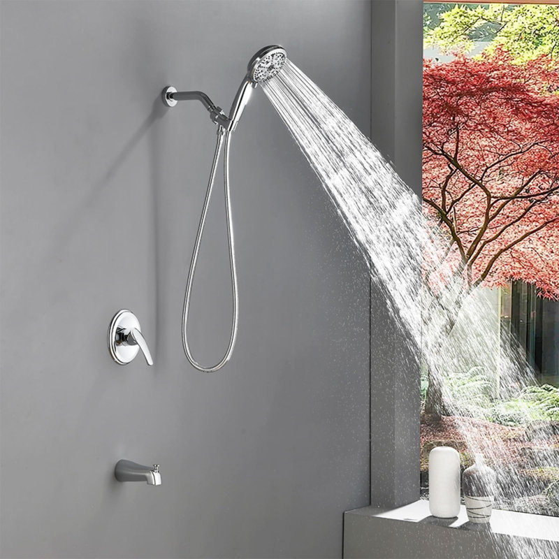 Tub & Shower Faucet with Rough in-Valve, Polished Chrome