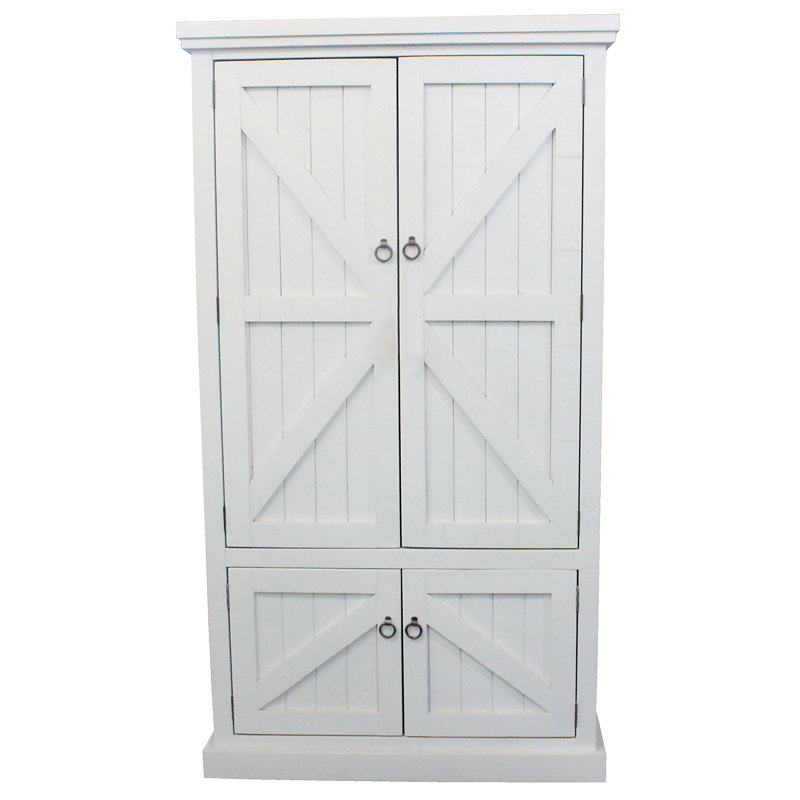 Kellogg 42 " W Solid Wood Armoire, Bright White
