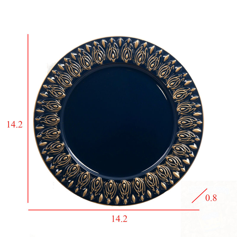 Ensemble de 8 assiettes décoratives de forme ronde