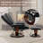 Leather Heated Massage Recliner Chair with Ottoman-1545968108