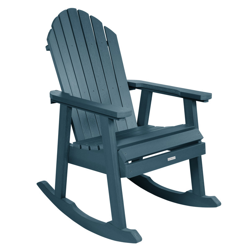 Hamilton Recycled Plastic Adirondack Rocking Chair, Nantucket Blue