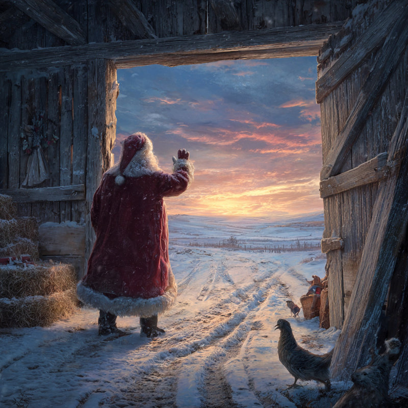 Art mural sur toile Farewell at Dawn