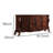  Eliava 66.2'' Solid Wood Wide Dresser, 7 Drawers w Antique Handles, Floral Carvings, Brown