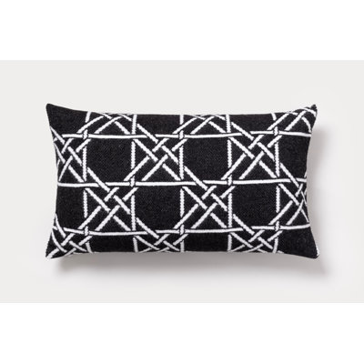 LATTICE WORK DECORATIVE 100% Cotton Lumbar Rectangular Pillow Cover & Insert