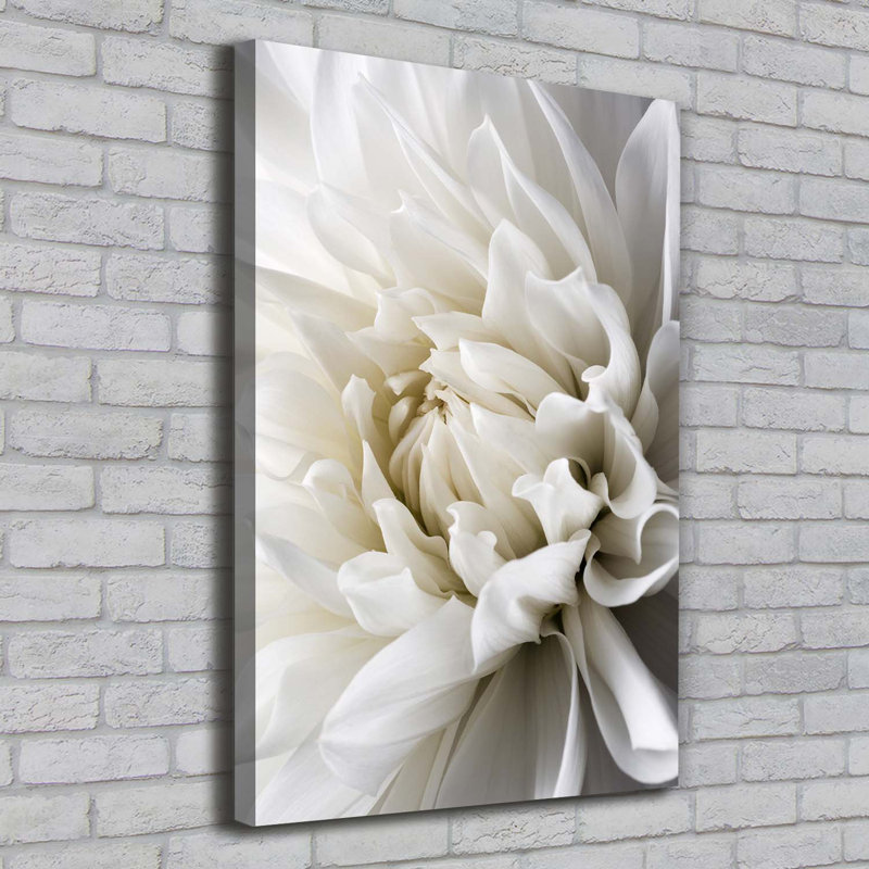 White Dahlia - Wrapped Canvas Print