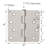 4 in. x 1/4 in. Radius Door Hinge Value Pack (3 per Pack)-21319266