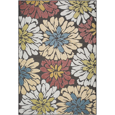 Tapis d'extérieur gris anthracite Darcy