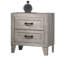 Table de chevet contemporaine en mélamine blanc délavé 1pc
