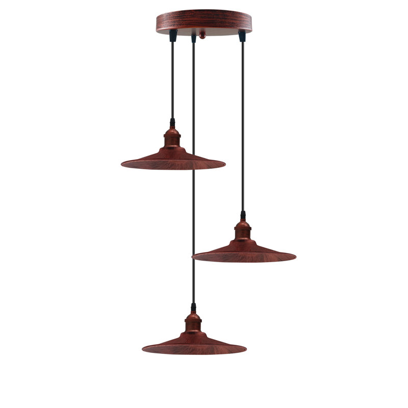 Arvol 3 - Light Rustic Red Cluster Pendant, Yes