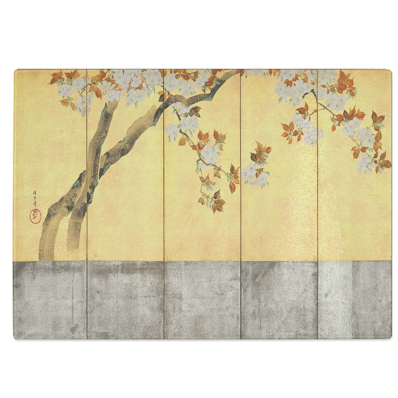 Tempered Glass Blossoming Cherry Trees Vol.2 Chopping Board, 28.5 cm W x 20 cm L