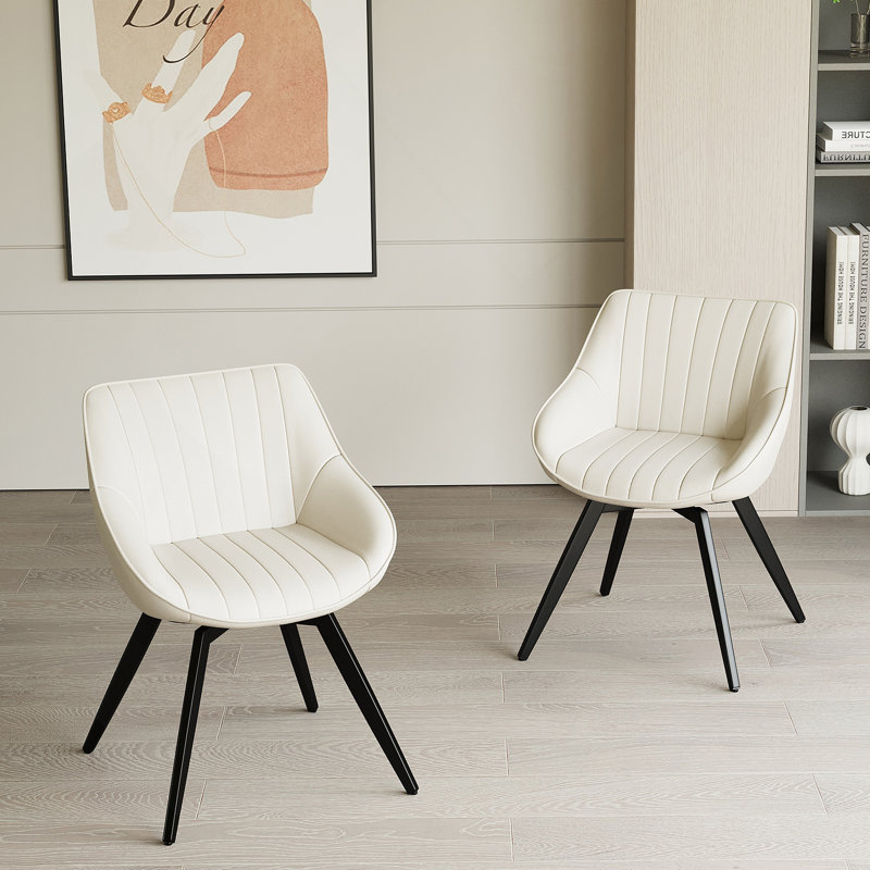 Ensemble de table basse moderne et 2 chaises de salle à manger en polyuréthane avec un design rayé en anneau, un espace de rangement et des pieds en métal noir pour la cuisine et la maison