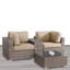 Ensemble de conversation pour 2 personnes avec coussins Sunbrella en osier Lazaro-2066209367