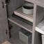 Table de chevet, finition brune