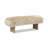 Leda 49" Sheepskin Fur Rectangular Accent Bench