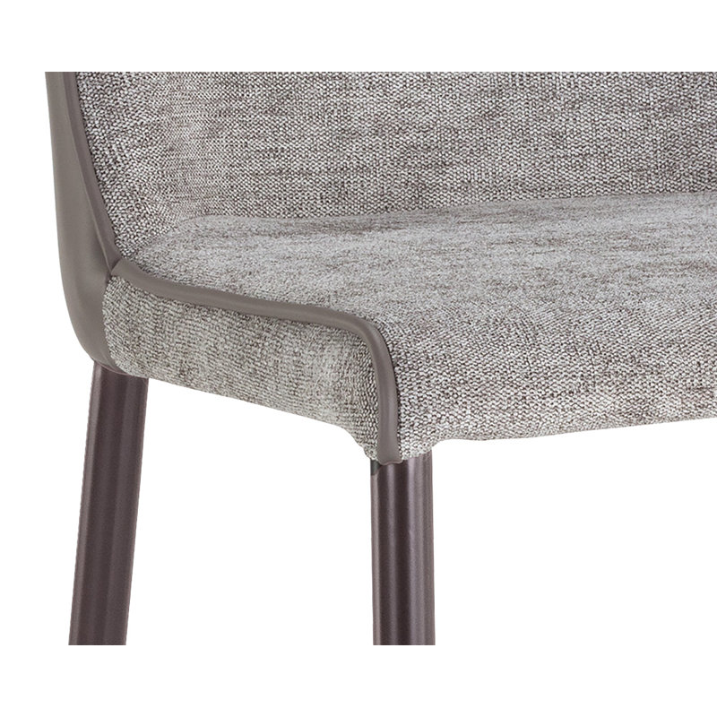 Klaus Upholstered Stool, Gray/Taupe, Counter Stool (25.75" Seat Height)
