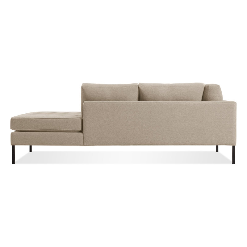 Paramount Chaise Lounge, Sanford Ceramic Crossweave, Metal, Left Hand Facing