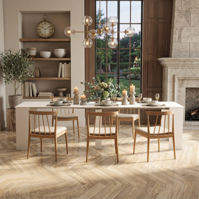 118.11-Inch Multifunctional Extendable Console Table, Chipboard and MDF, Converts to Dining Table for Kitchen and Dining Room