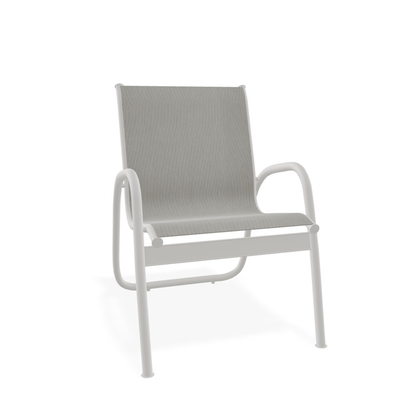 Fauteuil de patio Gardenella, Neige texturée, Huître Augustine