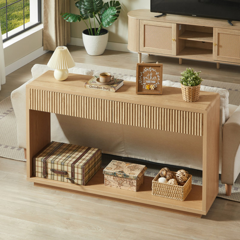 150 cm W Console Table, Natural, Natural, Natural
