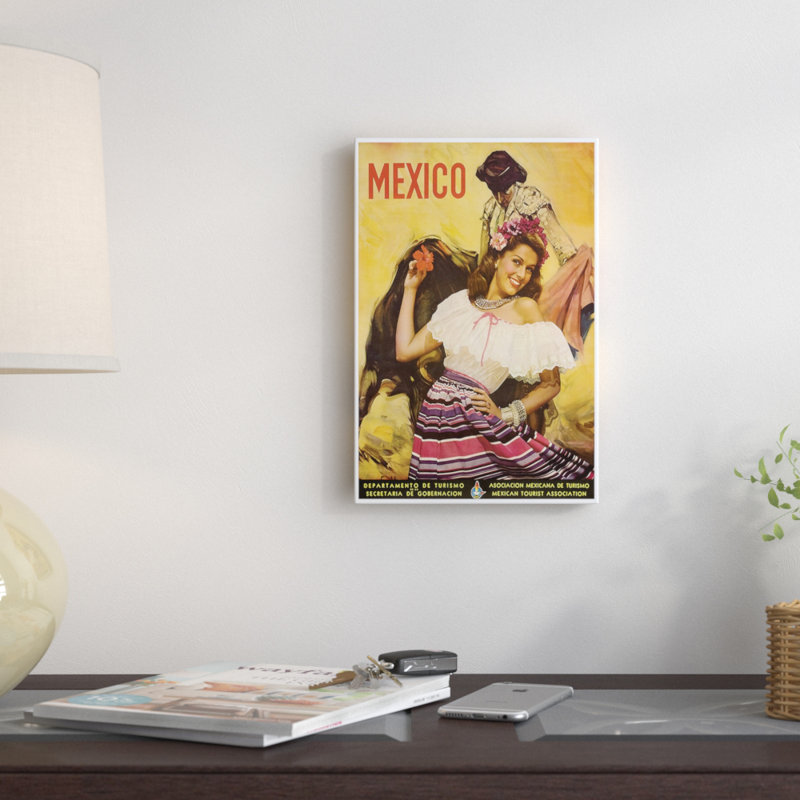 « Mexique : tourisme j’ai ' publicité Vintage sur toile, 26" H x 18" L x 1,5" D