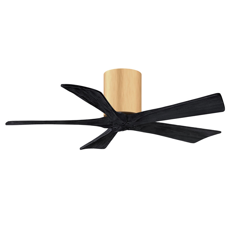 Ventilateur à pales encastré 5 pales Irene, 42", Naturel, Noir mat